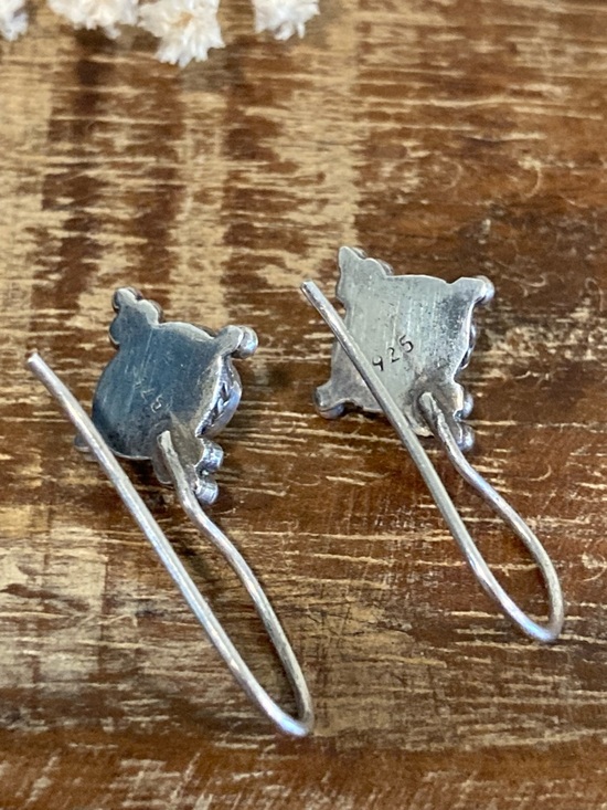 Sterling Silver Purple Drop Earrings 925 Jewelry - Picture 15 of 16